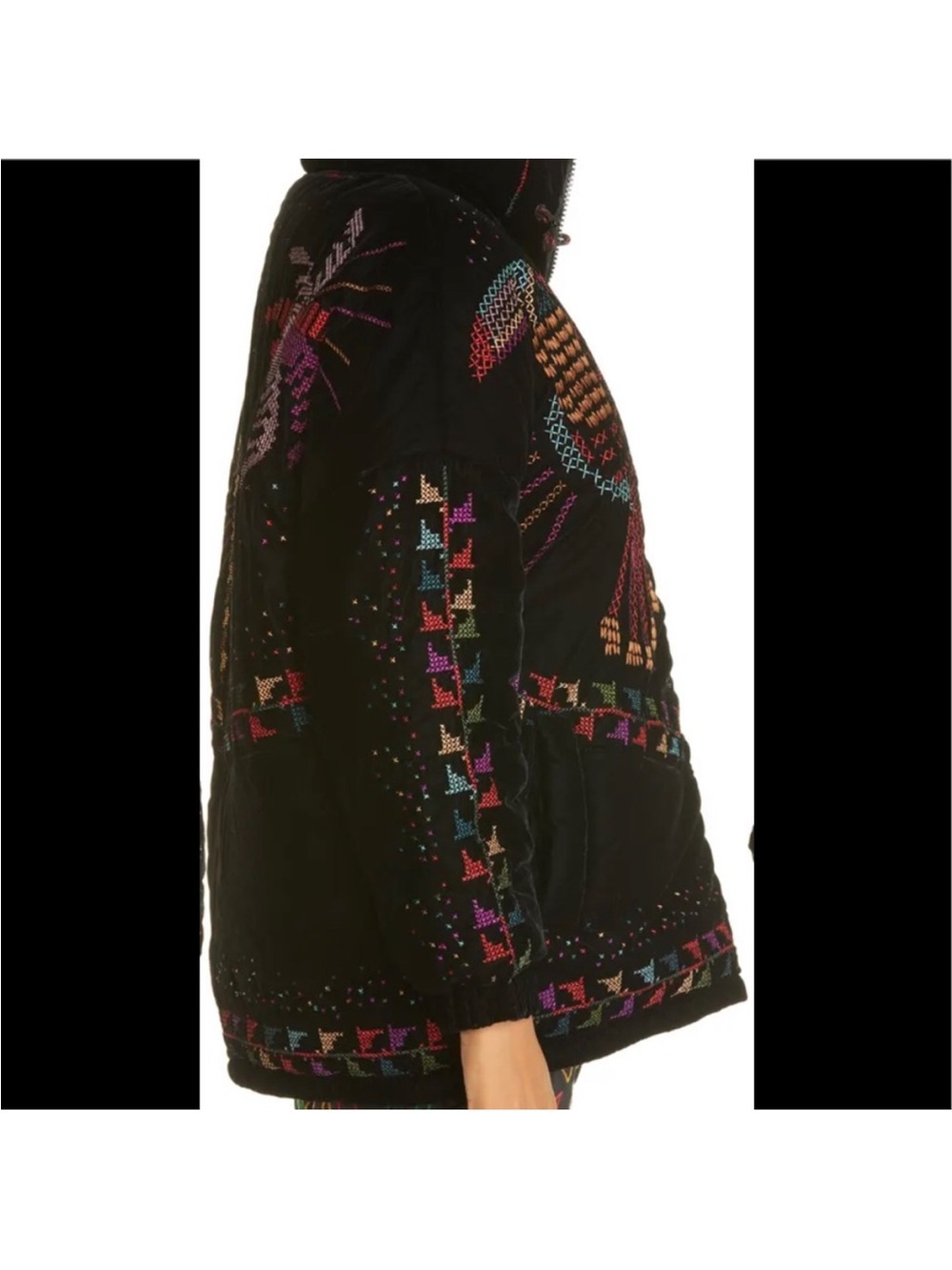 Farm Rio Reversible Embroidered Puffer Jacket - Picture 5 of 10